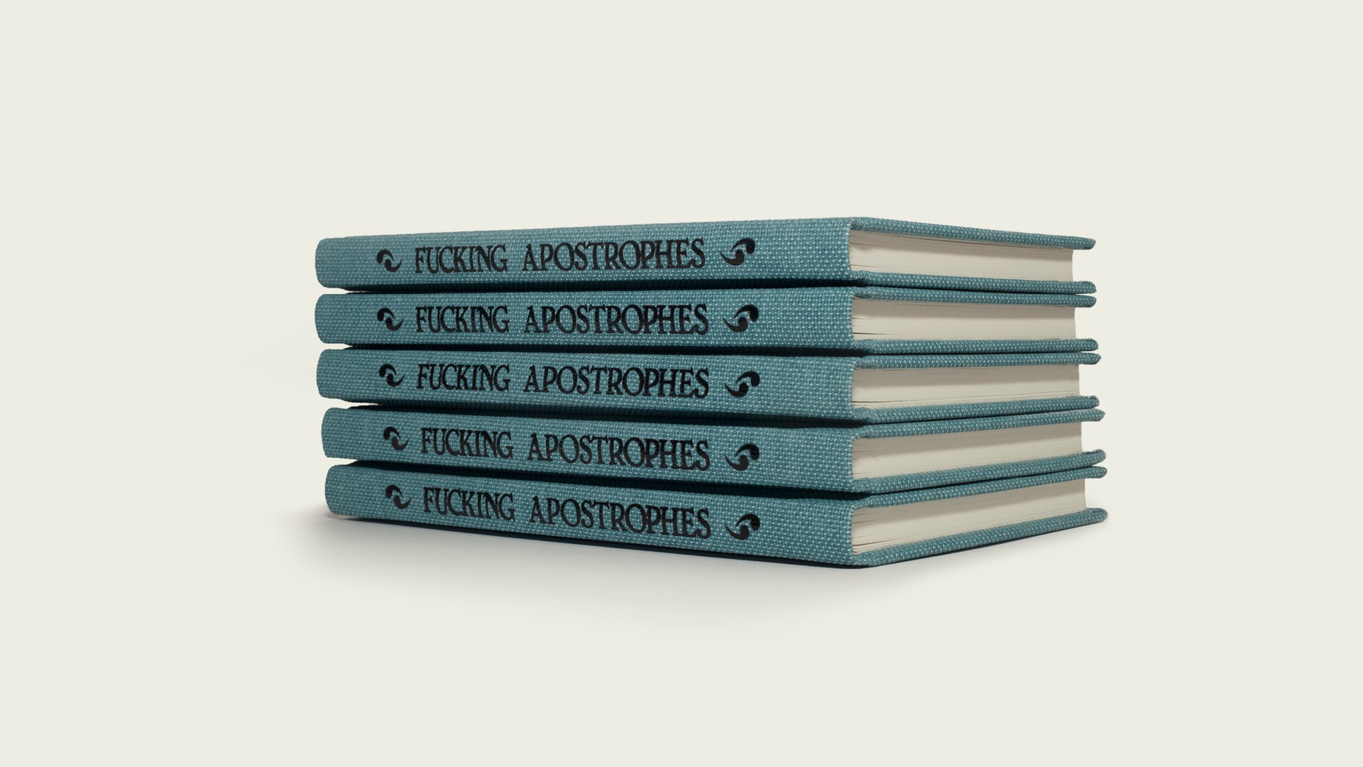 Fucking Apostrophes spines stacked}